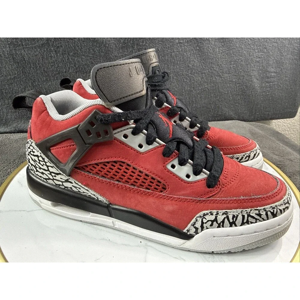 Jordan Spizike Low Toro Red Black White FQ3950-600 Youth Size 6Y Women Size 7.5